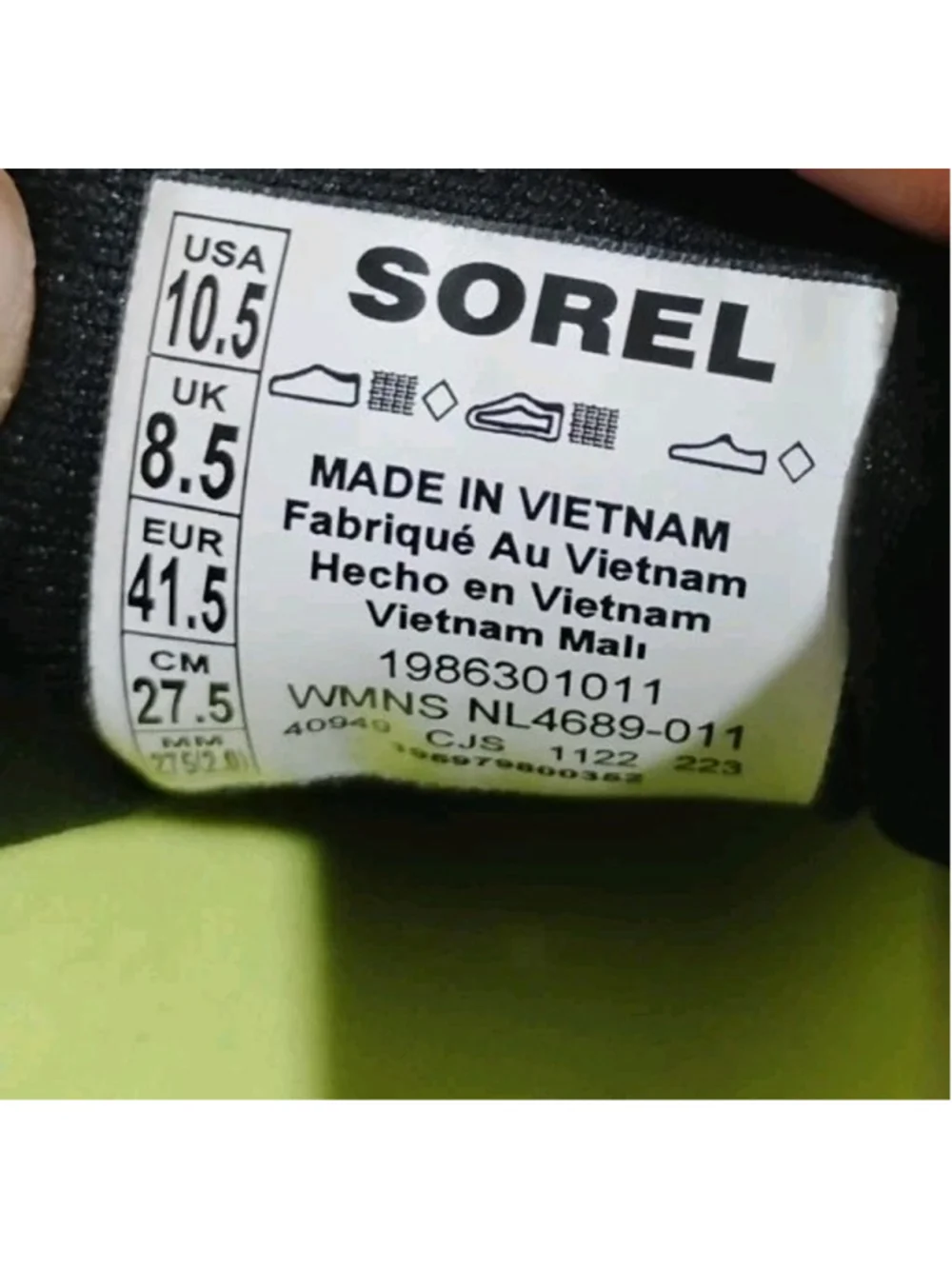 SOREL Kinetic Breakthru Day Pace Women Size 10.5 Black Pink Green Shoes